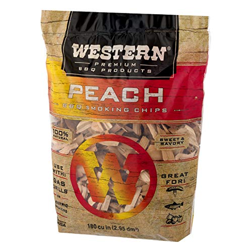 Western Premium BBQ Products Peach BBQ Smoking Chips, 180 cu in