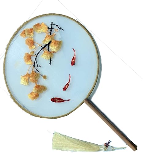 Amazon Co Jp Yiming 中国風 手作り うちわ 写真道具 古典 両面 半透明 刺繍 円うちわ 女性 レトロ 工芸 団扇 おしゃれ 中華風 Cosplay 01 ホーム キッチン