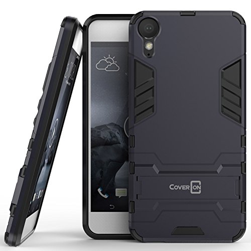 HTC Desire 10 Lifestyle Case, CoverON [Shadow Armor Series] Hard Slim Hybrid Kickstand Phone Cover Case for HTC Desire 10 Lifestyle - Navy