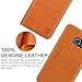 SHIELDON Vintage Slim Leather Flip Card Slots Stand Case for Samsung Galaxy Note 5, Tan Brown