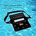 Piscifun Waterproof Pouch with Waist Strap, IPX8 Certified Waterproof Waist Bag, Safety to Keep Your Phone and Valuables - Great as a Waterproof Phone Case or Waterproof Wallet Jet Black