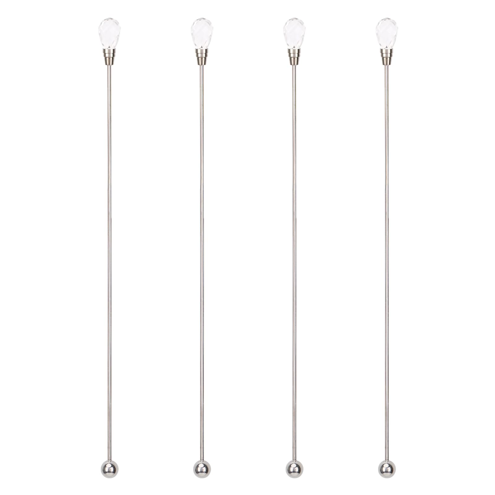 kilofly Rhinestone Party Stir Swizzle Stick Value Pack, Set of 4