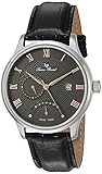 Lucien Piccard Men's 'Volos' Quartz Stainless Steel and Black Leather Casual Watch (Model: LP-10339-014-RA)