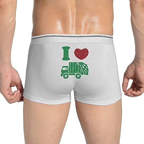 UYILP I Heart Love Trash Garbage Trucks Men's Sexy Soft Classic Custom Boxer Briefs Underwear