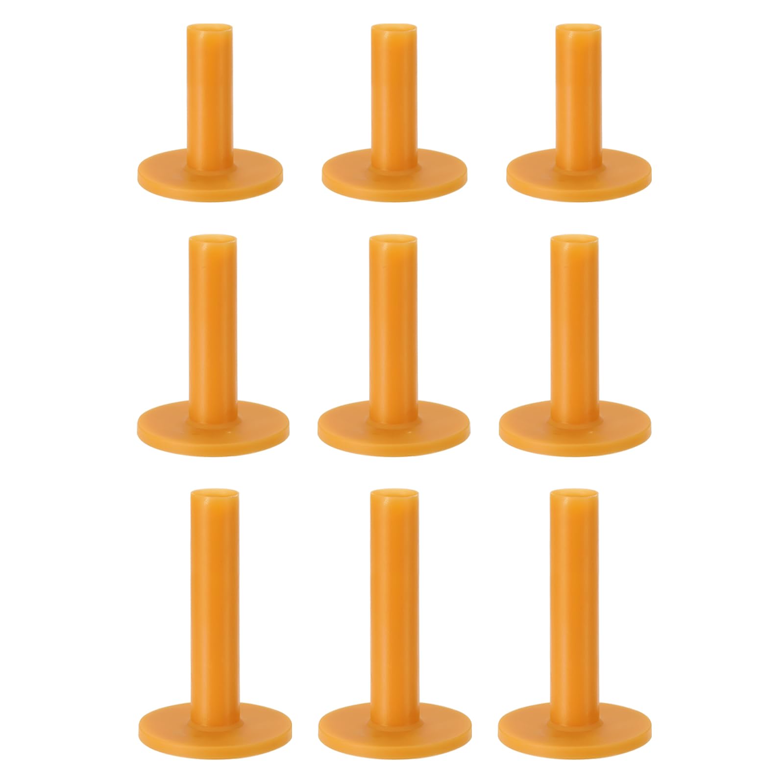 PATIKIL Rubber Golf Tee, 9 Pcs Mix Size Golf Practice Tees Training Driving Range Tee Stable Golf Ball Holder for Outdoor Indoor Hitting Mat, Yellow