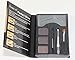 Cameo Cosmetics Perfect Brow- Dark Brown Eyebrows Color Brush Stencils Tweezer Brush