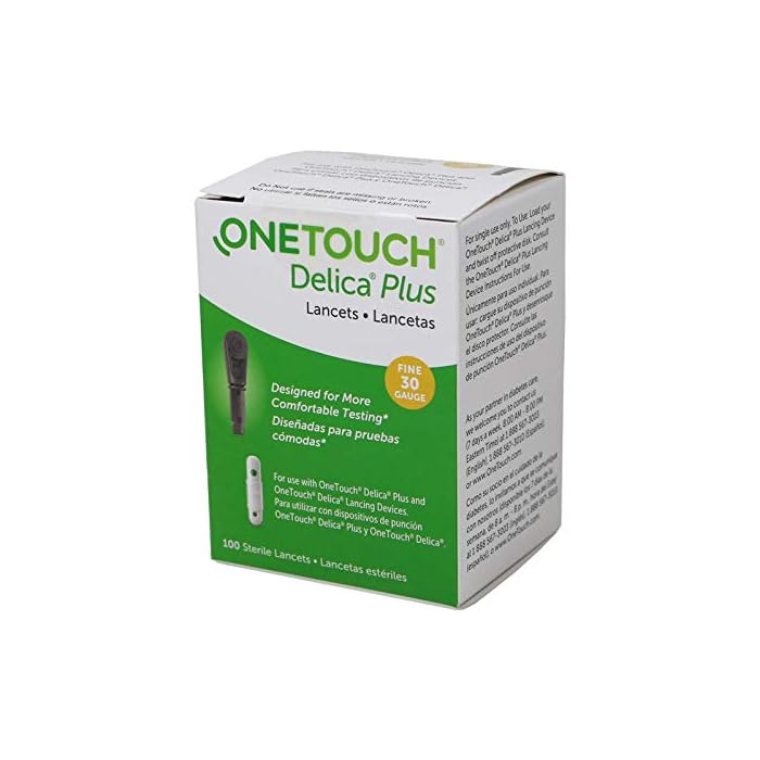OneTouch Delica Plus Lancets 30 Gauge 100 Count New Look