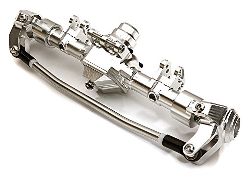 Integy RC Model Hop-ups C27152SILVER Billet Machined Complete Front Axle Housing Assembly for Axial 1/10 SCX10 II