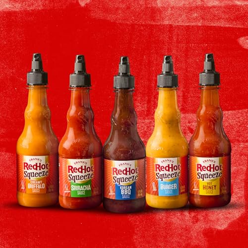 FRANK’S REDHOT BURGER SAUCE, SQUEEZE BOTTLE, CREAMY, TANGY BLEND OF DILL PICKLE JUICE, MAYO, AND FRANK’S REDHOT HEAT FOR BURGERS & MORE, 12 FL OZ