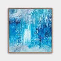 Framed Canvas Wall Art Abstract Color Painting Canvas Prints Home Artwork Decoration for Living Room,Bedroom - 16x16 inches