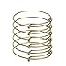 ZX Jewelry 6pcs Womens Expandable Blank Bangle Adjustable Wire Bracelet for Jewelry Making 2.4inch