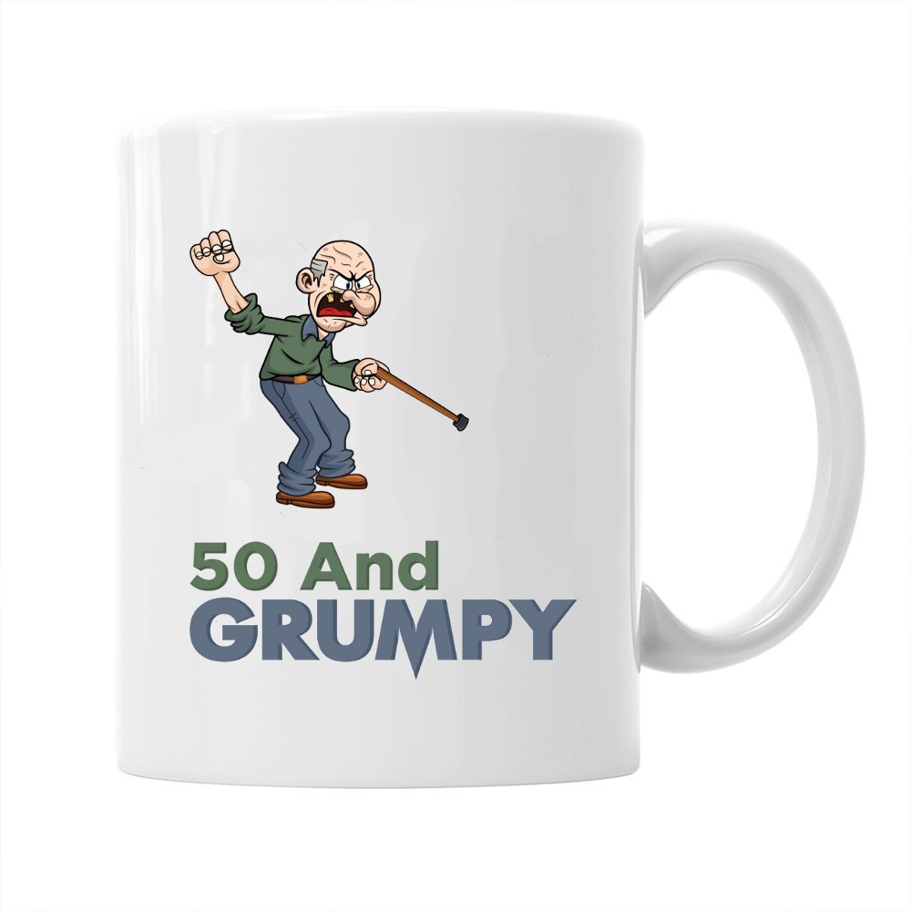 50th Birthday Coffee Mug Gift Idea for Men, Funny, Novelty, Keepsake for 50 Year Old