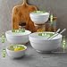 DOWAN Porcelain Serving Bowls, 64/42/22/12 Ounce Serving Bowls Set for Christmas, White Serving Dishes for Kitchen, Set of 4