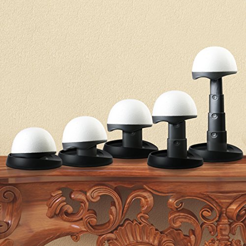 Adjustable Wig Head for Travel & Salon, Styrofoam, Collapsible Compact Stand Expands for Long and Short Wigs by Adolfo Design