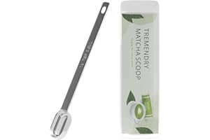 TREMENDRY 1g (1/2tsp|2.5ml) Matcha Scoop, Stainless Steel Slender Measuring Spoon for Matcha Tea Powder
