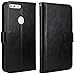 Google Pixel Case, LK Luxury PU Leather Wallet Flip Protective Cases Cover with Card Slots & Stand (Black)