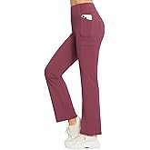 baleaf Women's Fleece Lined Pants Yoga Pants Warm Thermal Winter High Waisted Straight Leg Leggings with 6 Pockets