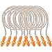 20 Pairs Corded Ear Plugs Reusable Silicone Earplugs with String Banded Ear Plug for Sleeping Noise Cancelling Noise Reduction Hearing Protection(Brown-Orange)