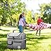Lunch Tote Bag & Reusable Sandwich Bag Bundle - Double Compartment Lunch Tote and snack Ziploc Bag - Food Grade Quality -Insulated Lunch Box for Kids Women Men - Eco-Friendly Travel Lunch Cooler