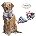 Dog Bandana,American Flag Bandana Pet Dog Scarf USA Flag Dog Bib 2 Pack Bandana for Dogs Large or Small
