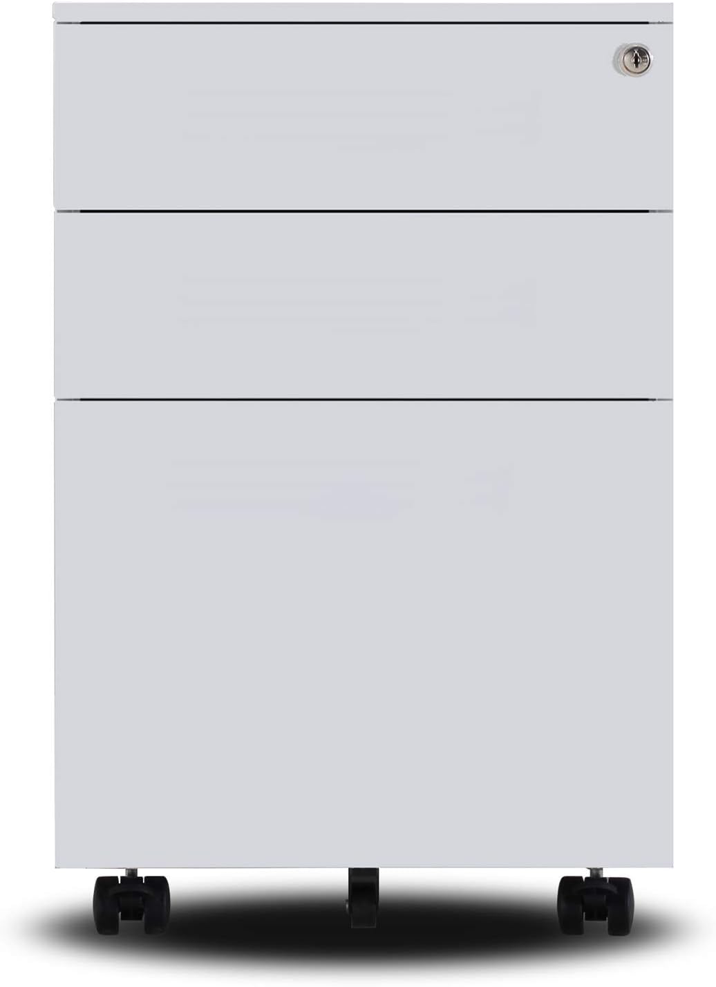 Ootori 3 Drawer Mobile Letter File Cabinet With Keys Locking Filing Cabinet On Wheels White Kitchen Dining Cjp Org In