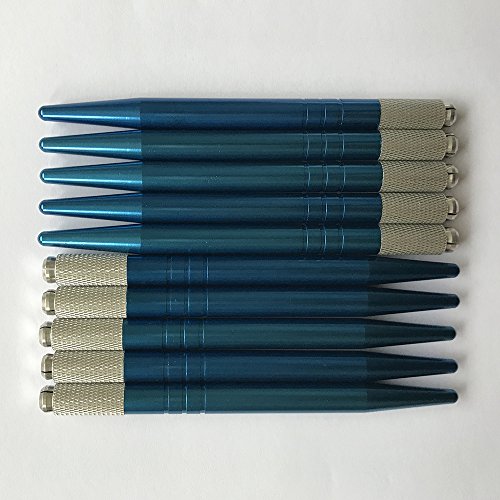 Microblading Pen Blue Color 10pcs Wholesale Permanent Makeup Manual Eyebrow Tattoo Supplies -QMYBrow - Thumbnail 7