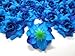 (100) Silk Two Tone Blue Roses Flower Head - 1.75