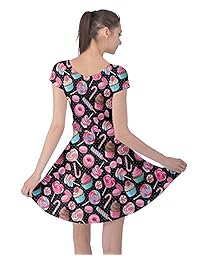 CowCow - Vestido de manga corta para mujer, diseño de rosquilla helada