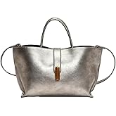 Tote Bag Soft Top Handle Handbag for Women Vegan Leather Shoulder Purse Vintage Handbag Crossbody Bag for Work Travel