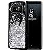 Caka Glitter Case for Galaxy Note 8 Case for Girls Women Liquid Luxury Fashion Sparkle Bling Flowing Floating Quicksand Girly Soft TPU Black Case for Samsung Galaxy Note 8 (Silver)