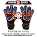 Renegade GK Vortex Salvo Goalie Gloves | 3.5+3mm Hyper Grip & 4mm Duratek | Orange, Blue, Black Soccer Goalkeeper Gloves (Size 8, Youth-Adult, Roll-Neg. Hybrid Cut, Level 3)
