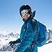 ENKEEO Ski Goggles Detachable Dual Layer Anti-Fog Lens 100% UV400 Protection, Bendable Frame, Anti-Slip Strap with Comfort, Wind Resistant 3 Layers Foam for Adult Snowboarding Skating, Magnet Mercury
