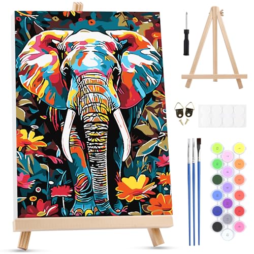 Colorful Floral Elephant