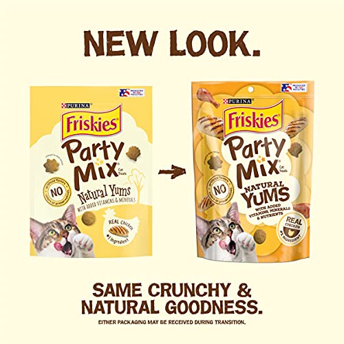 Purina Friskies Natural Cat Treats, Party Mix Natural Yums With Real