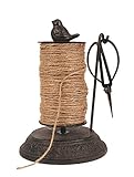 Creative Co-Op Cast Iron String Holder with Scissors & Jute