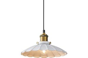 Oyisen White Pendant Lights, Modern Hanging Lamp with 9.8 Inch Shade for Kitchen Island, Farmhouse Pendant Lights Kitchen Island, Dining Room Pendant Light Fixtures Light Bulb Included