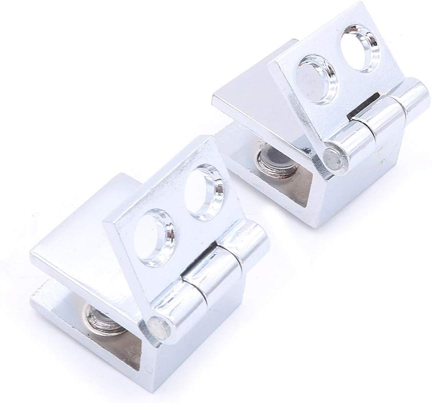 Set of 8 NUZAMAS Glass Door Hinges, 5mm-8mm Adjustable Rectangle Clamp Single Clip for Cabinet Cupboard Glass Door Hinges Wall Mounted - Image 4