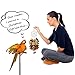 PAMAGOO Snowflake Large Parrot Chew Toy for Bird Macaw African Greys Eclectus Cockatoo Parakeet Cockatiel Conure Lovebird Cage Wood Bird Chewing Toys with Bells