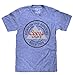 Tee Luv Coors Light T-Shirt - Born in The Rockies Coors Beer Shirt (Large) Royal Snow Heather