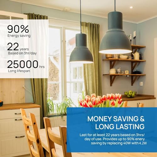 Linkind Dimmable E27 LED Golf P45/G45 Light Bulb, 4.2 W, Replaces 40 Watt, 2700 K Warm White Ball Lamp, 470 Lm, Energy Saving Bulb, Small P45, Pack of 6