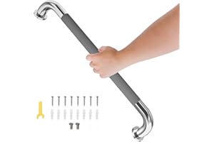 24 Inch Shower Grab Bar, Bathroom Grab Bar Handle with Anti-Slip Knurled Grip, Stainless Steel Bath Balance Bar, Bath Safety 
