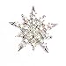 VK Accessories Snowflake Brooch Pin Shiny Crystal Breastpin for Xmas