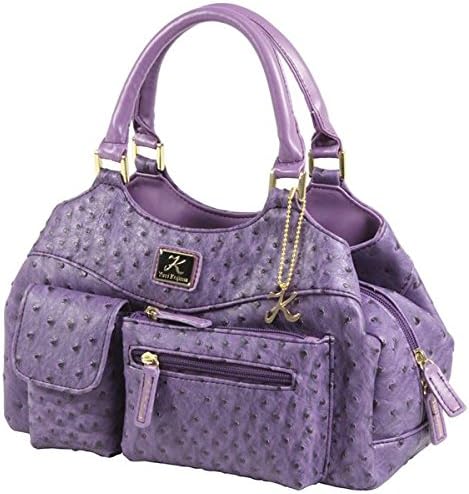 Amazon ユリ コジマ オースト型押し多機能手提げパープル ガーメントバッグ