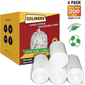 clear trash bags small