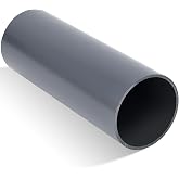 Glooglitter 8" Schedule 40 PVC Pipe, Gray Heavy Duty PVC Tubing, 8" X 2' | Large Diameter for DIY, Drainage, Pond, Dock &amp; Home Improvement Projects