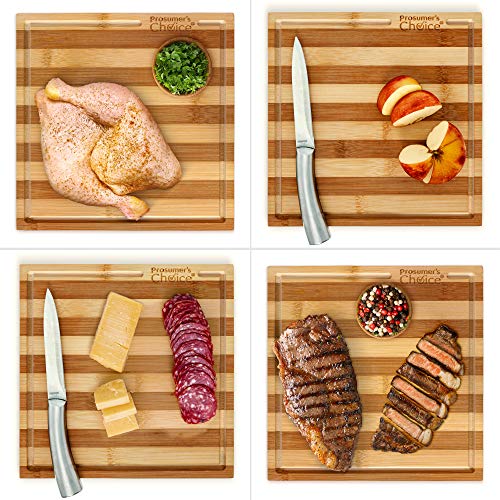 Prosumer's Choice Bamboo Cutting Board and Single Burner Stovetop Cover Cheese Platter - Thumbnail 7