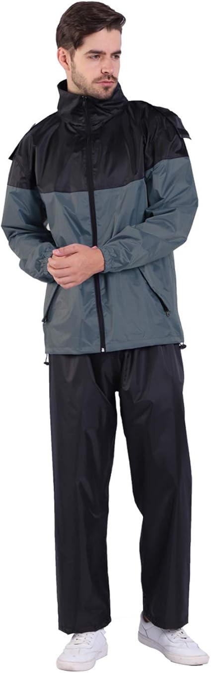 Amazon レインスーツ メンズ Vialifer レインスーツ 上下セット レインコート レインウェア レディース 防水 撥水 透湿 雨カッパ 雨具 自転車 バイク用レインジャケット アウトドア 通学 通勤 収納袋付き レインスーツ 上下セット 通販