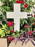 Solar Lighted Cross by Eternal Light | Illuminated Grave Marker Heartfelt Cemetery Decoration