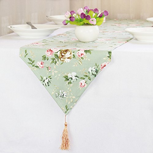 GXX thick canvas table runner/ table cloth/covering cloth/tablecloth /Rural Chinese-style fabric/ table runner/ table runner/tea table runner -A 35x200cm(14x79inch)