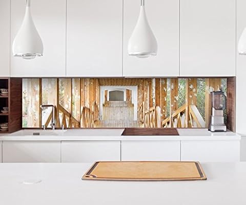 Aufkleber Kuchenruckwand Tur Durchgang Flur Treppe Holz Folie Selbstklebend Dekofolie Fliesen Mobelfolie Spritzschutz 22a1139 Hohe X Lange 70cm X 100cm Amazon De Kuche Haushalt